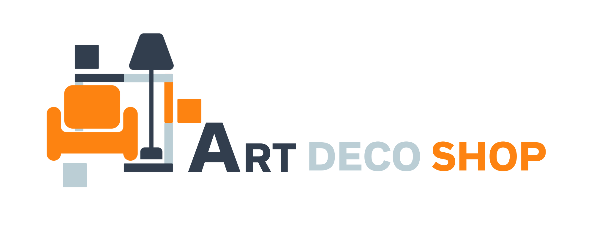 Logo meubles assemblés de couleurs Art déco